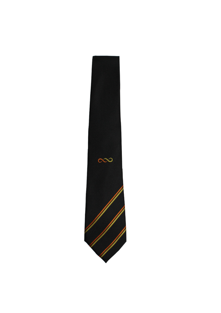 Ormiston Senior College Tie Black/Orange/Green