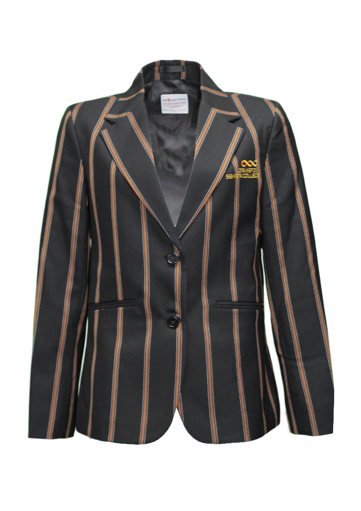 Ormiston Senior College Fitted Blazer Black/Orange/White